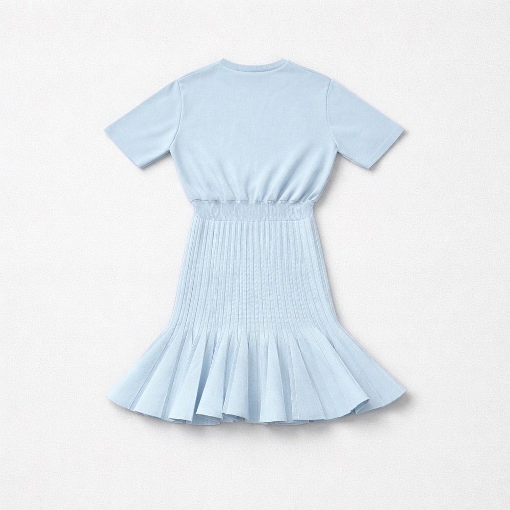 Zara Light Blue Mini Dress Size Small BNWT - Picture 3 of 9